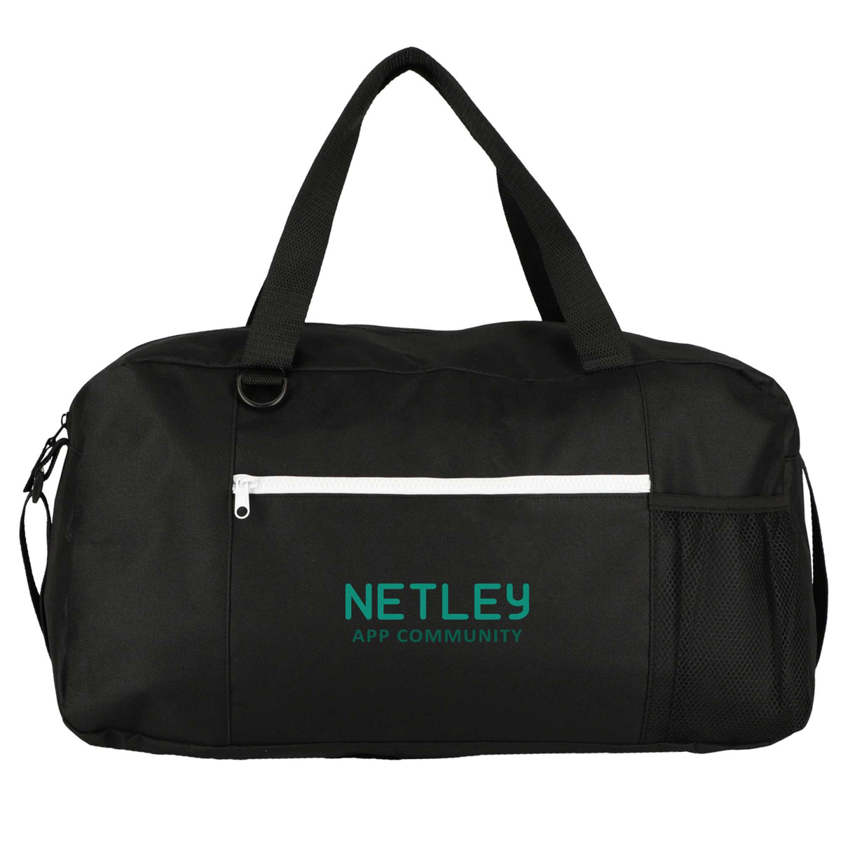 Pacific Sport Duffel Bag in Recycled Polyester Embroidery - Black - Front