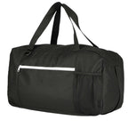Pacific Sport Duffel Bag in Recycled Polyester Embroidery - Black - Left Angle