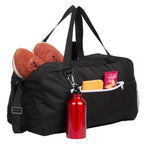 Pacific Sport Duffel Bag in Recycled Polyester Embroidery - Black - Propped
