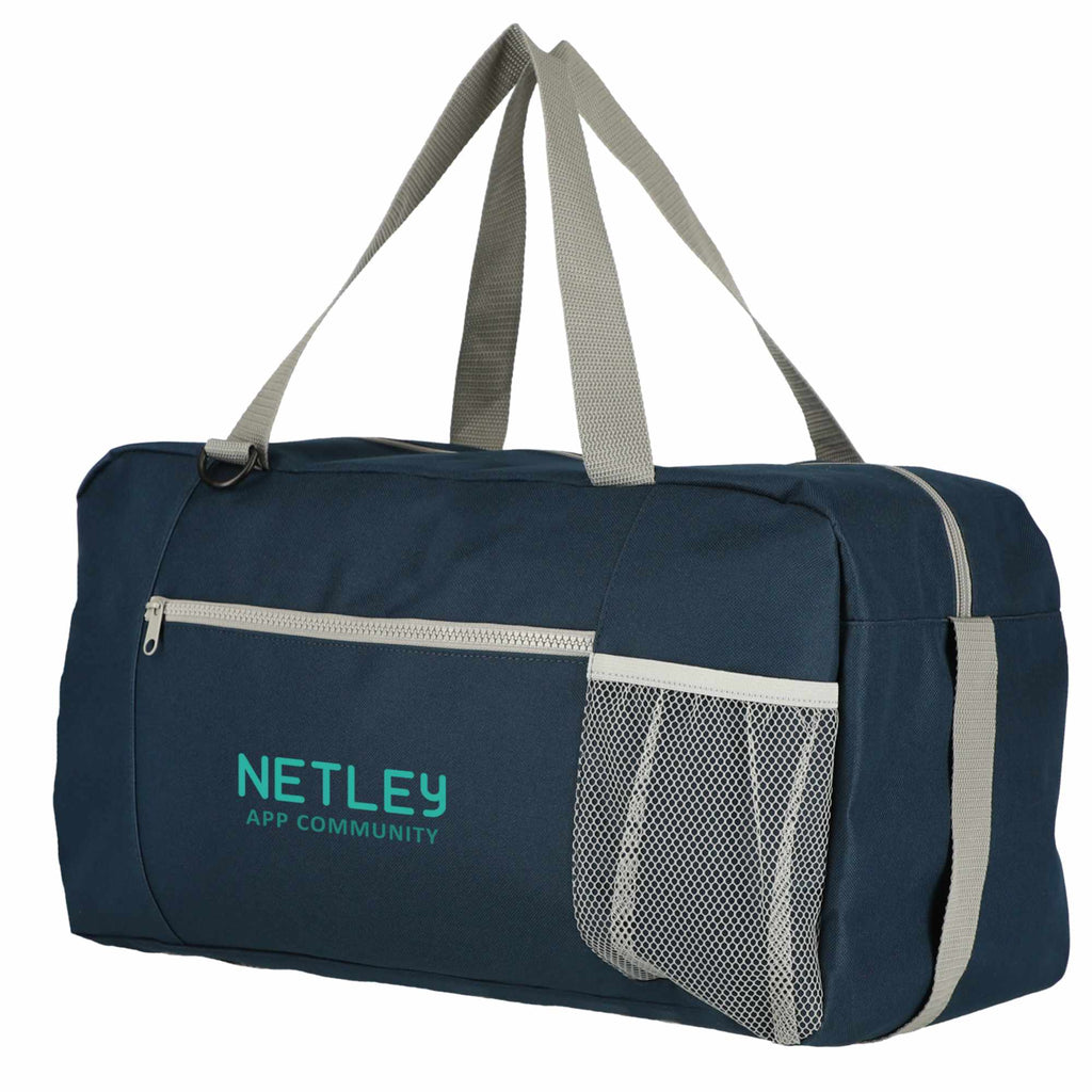 Pacific Sport Duffel Bag in Recycled Polyester - Navy - Left Angle