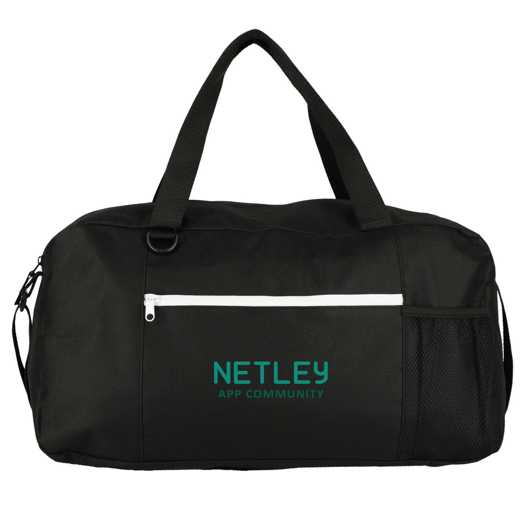 Pacific Sport Duffel Bag in Recycled Polyester Transfer - Black - Front