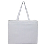 Pacific Striped Recycled Cotton Shopper, 7 oz Transfer - Blue - Back