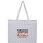 Pacific Striped Recycled Cotton Shopper, 7 oz Transfer - Blue - Front