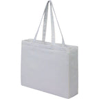 Pacific Striped Recycled Cotton Shopper, 7 oz Transfer - Blue - Left Angle