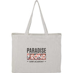 Pacific Striped Recycled Cotton Shopper, 7 oz Transfer - Gray - Front