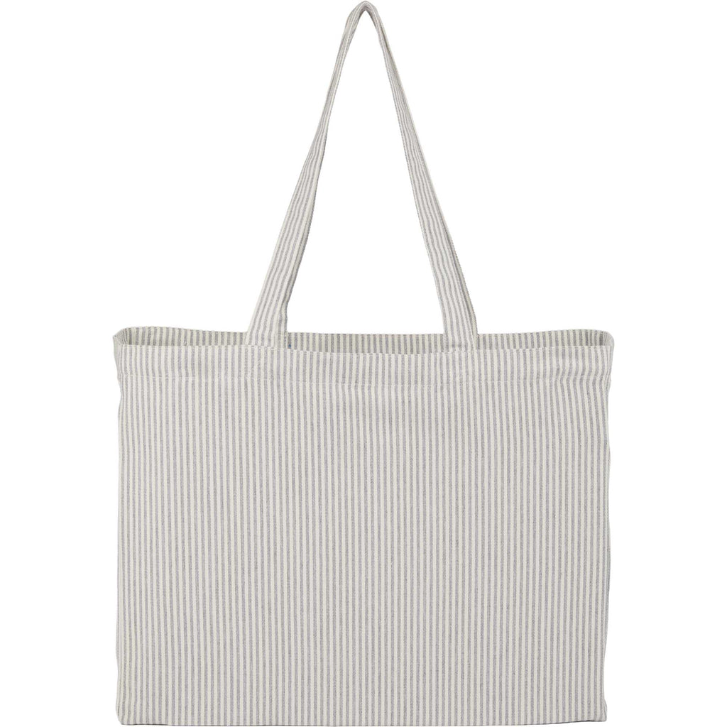 Pacific Striped Recycled Cotton Shopper, 7 oz Transfer - Gray - Propped