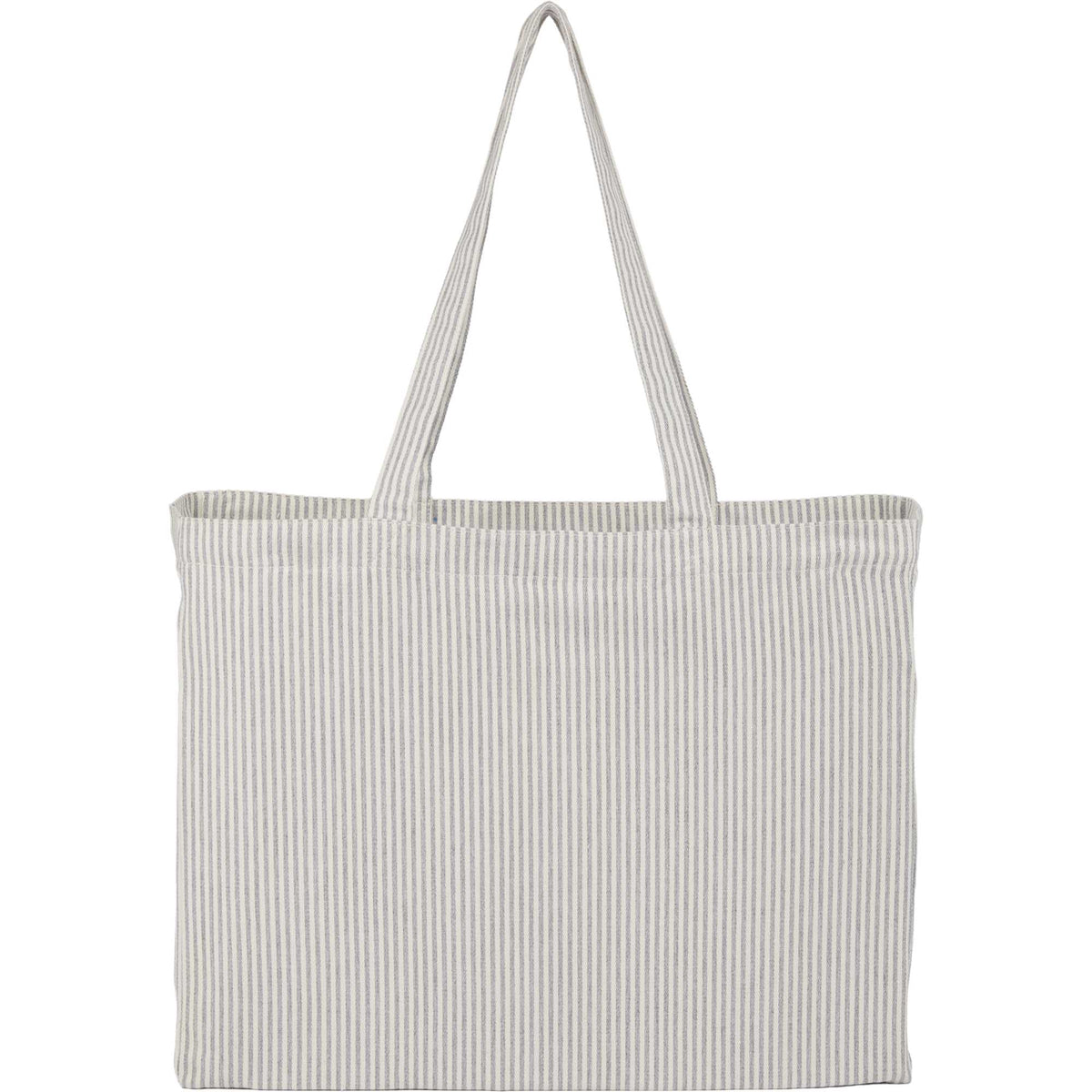 Pacific Striped Recycled Cotton Shopper, 7 oz Transfer - Gray - Propped