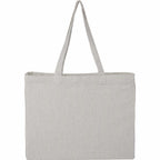 Pacific Striped Recycled Cotton Shopper, 7 oz Transfer - Gray - Right Angle