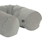 Packable Neck Pillow and Packing Cube in Recycled Velvet Embroidery - Gray - Detail