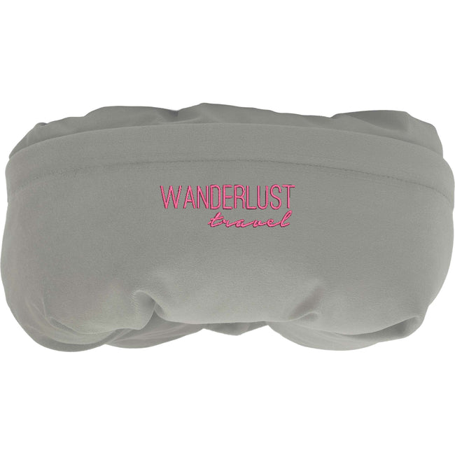 Packable Neck Pillow and Packing Cube in Recycled Velvet Embroidery