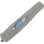 Packable Neck Pillow and Packing Cube in Recycled Velvet Embroidery - Gray - Propped