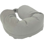 Packable Neck Pillow and Packing Cube in Recycled Velvet Embroidery - Gray - Right Angle