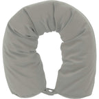 Packable Neck Pillow and Packing Cube in Recycled Velvet Embroidery - Gray - Top