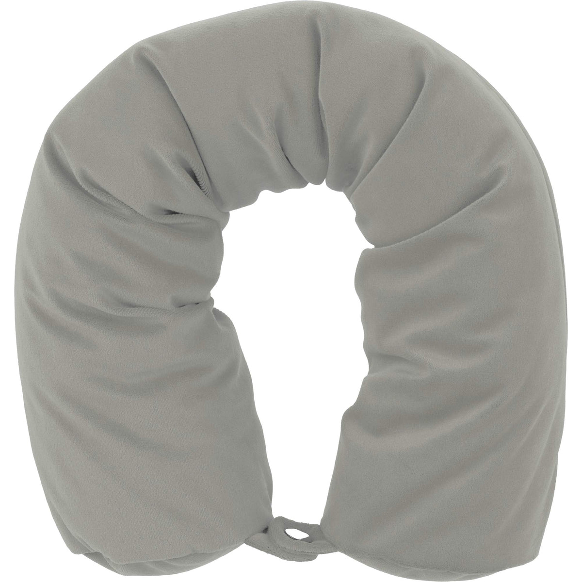 Packable Neck Pillow and Packing Cube in Recycled Velvet Embroidery - Gray - Top