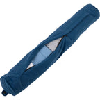 Packable Neck Pillow and Packing Cube in Recycled Velvet Embroidery - Navy - Propped 2