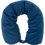 Packable Neck Pillow and Packing Cube in Recycled Velvet Embroidery - Navy - Top