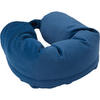 Packable Neck Pillow and Packing Cube in Recycled Velvet Transfer - Navy - Right Angle