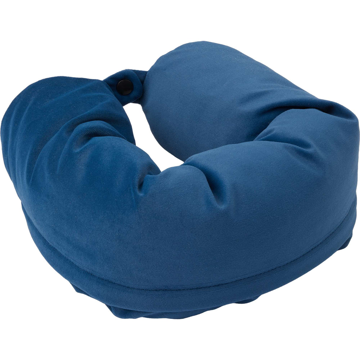 Packable Neck Pillow and Packing Cube in Recycled Velvet Transfer - Navy - Right Angle