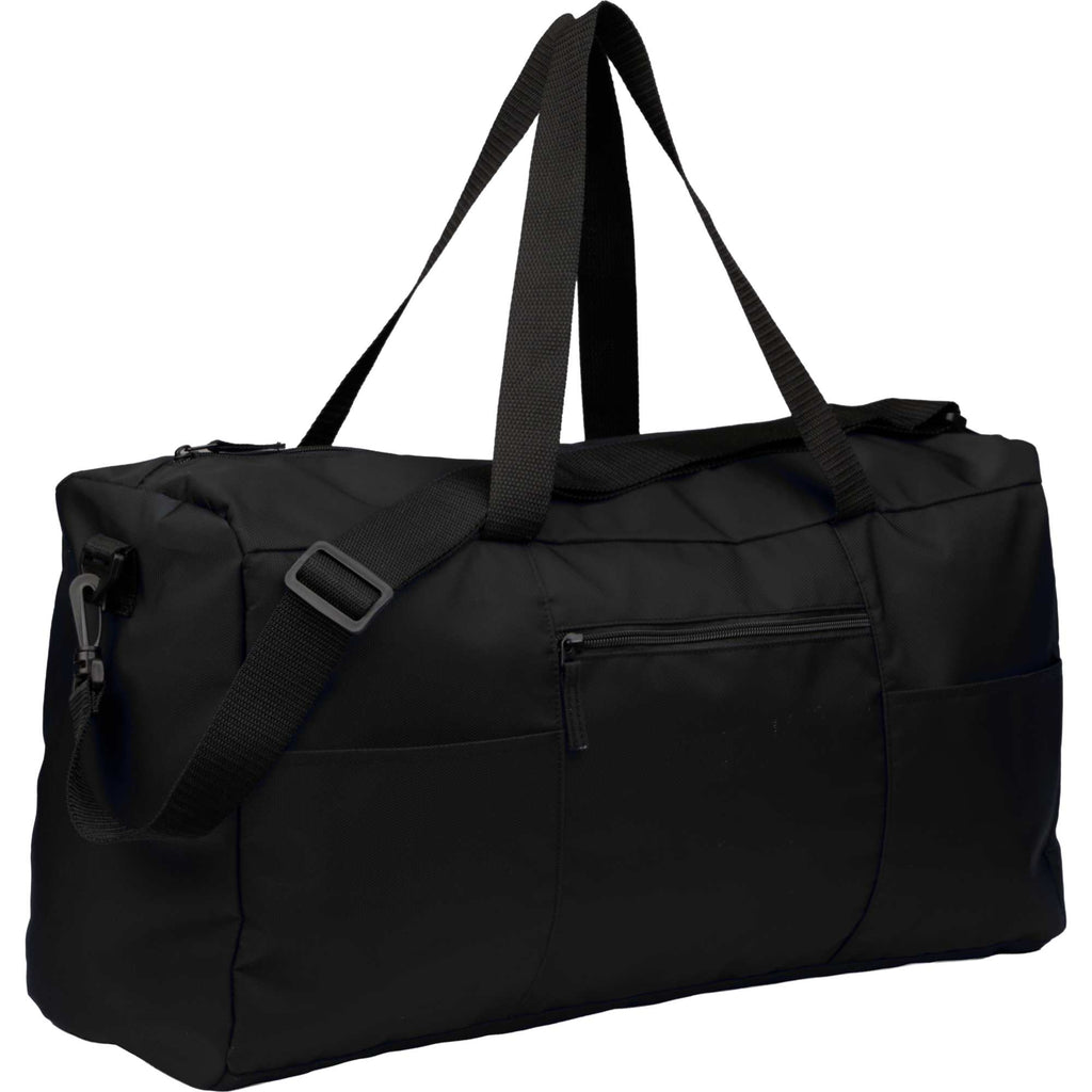 Packable Travel Duffel Bag with Trolley Sleeve - Black - Right Angle