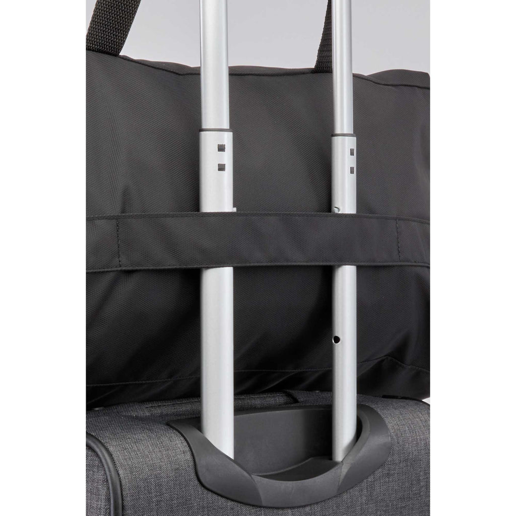 Packable Travel Duffel Bag with Trolley Sleeve Transfer - Black - Trolley