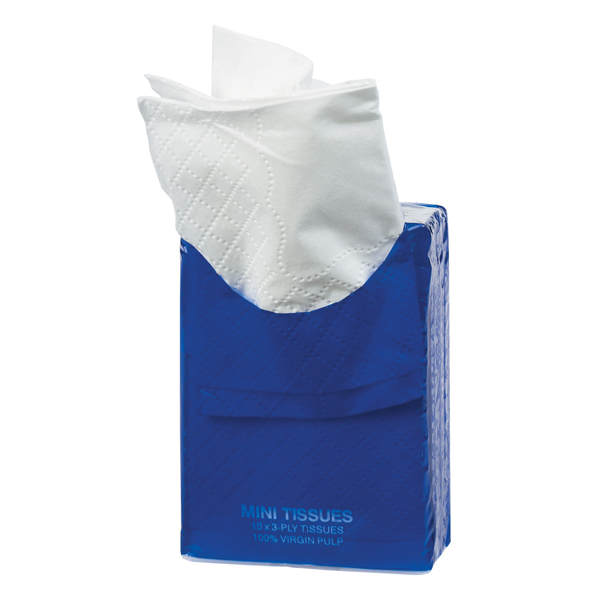 Packet of Tissues, Mini - Blue - Open_Blank