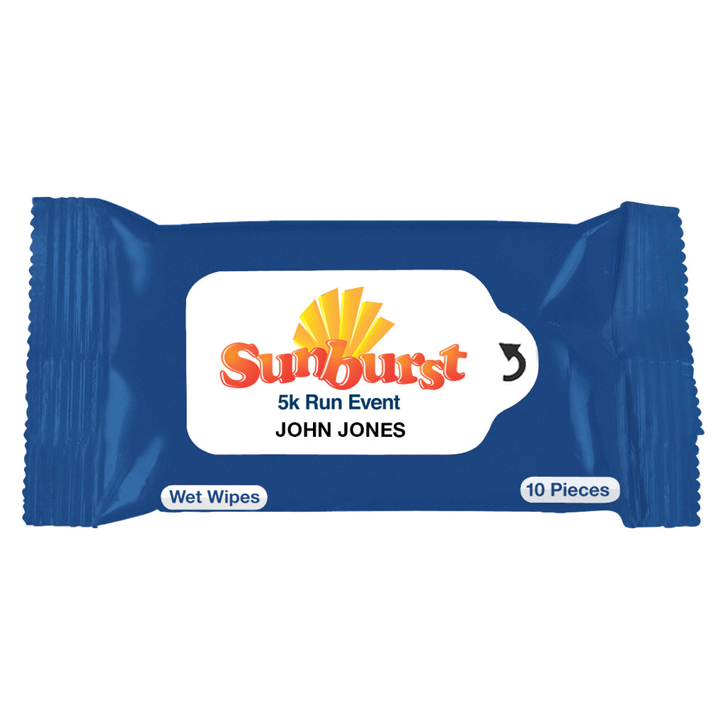 Packet of Wet Wipes - Blue - Full Color