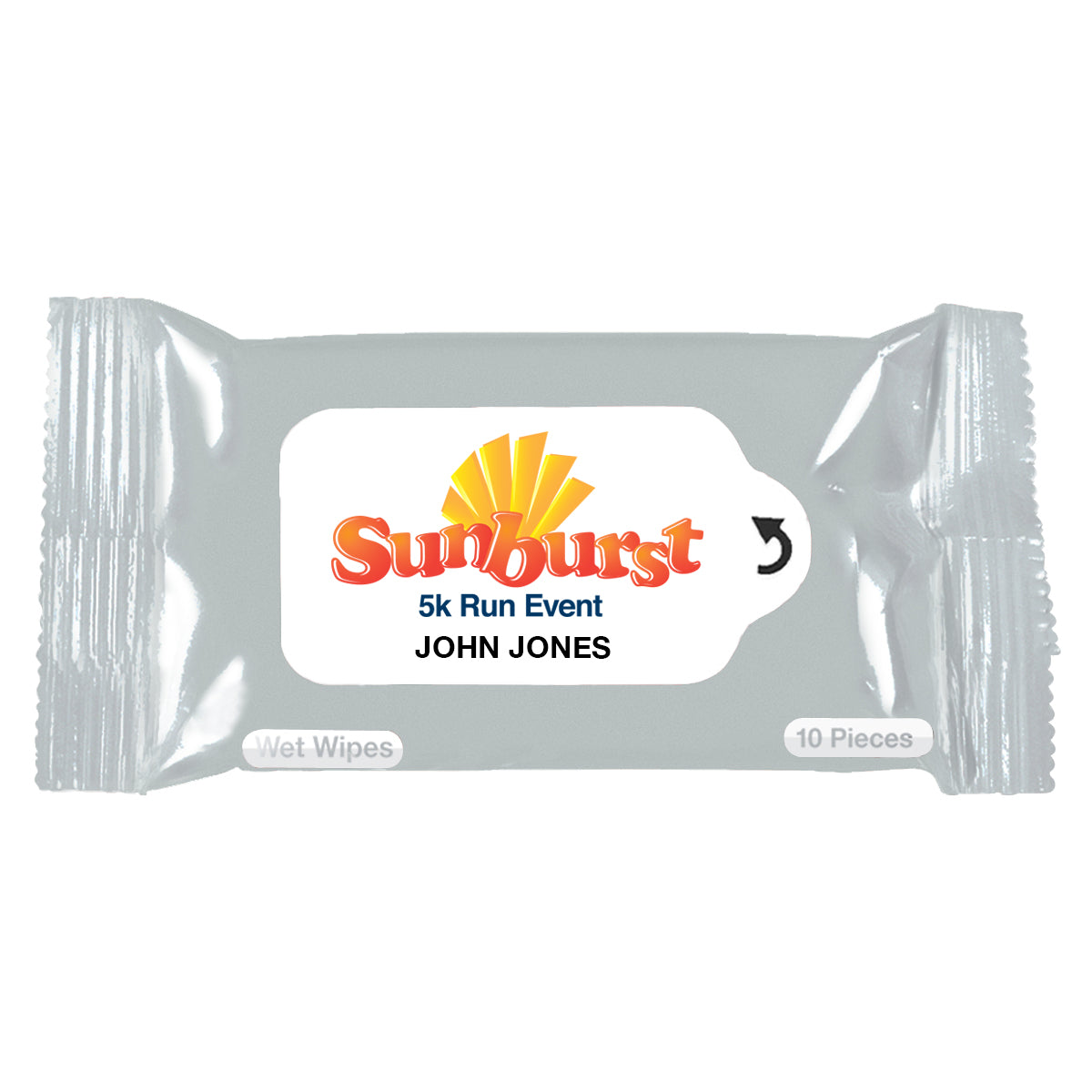 Packet of Wet Wipes - Silver - Full Color