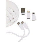 Pad Pal Wireless Charger with Hidden Cable Kit, 15W Full Color - White - Components Detail Tips