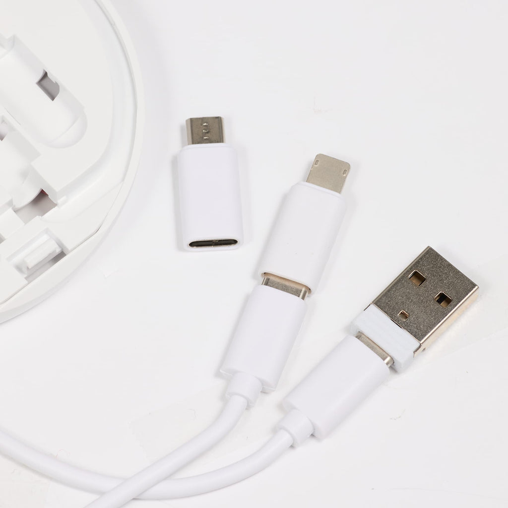 Pad Pal Wireless Charger with Hidden Cable Kit, 15W Full Color - White - Detail Tips