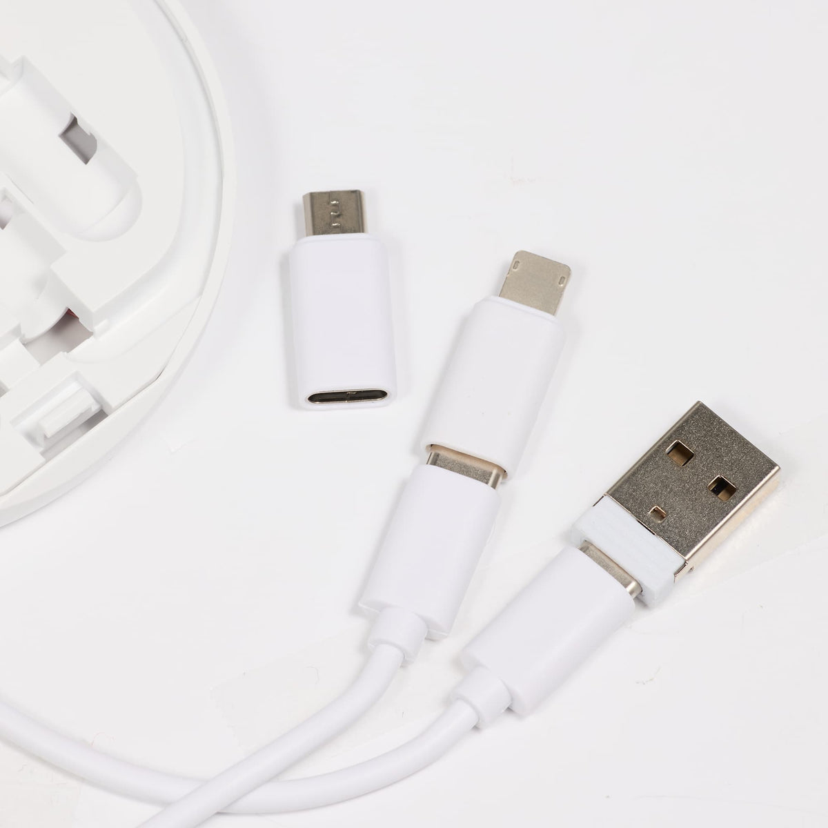 Pad Pal Wireless Charger with Hidden Cable Kit, 15W Full Color - White - Detail Tips