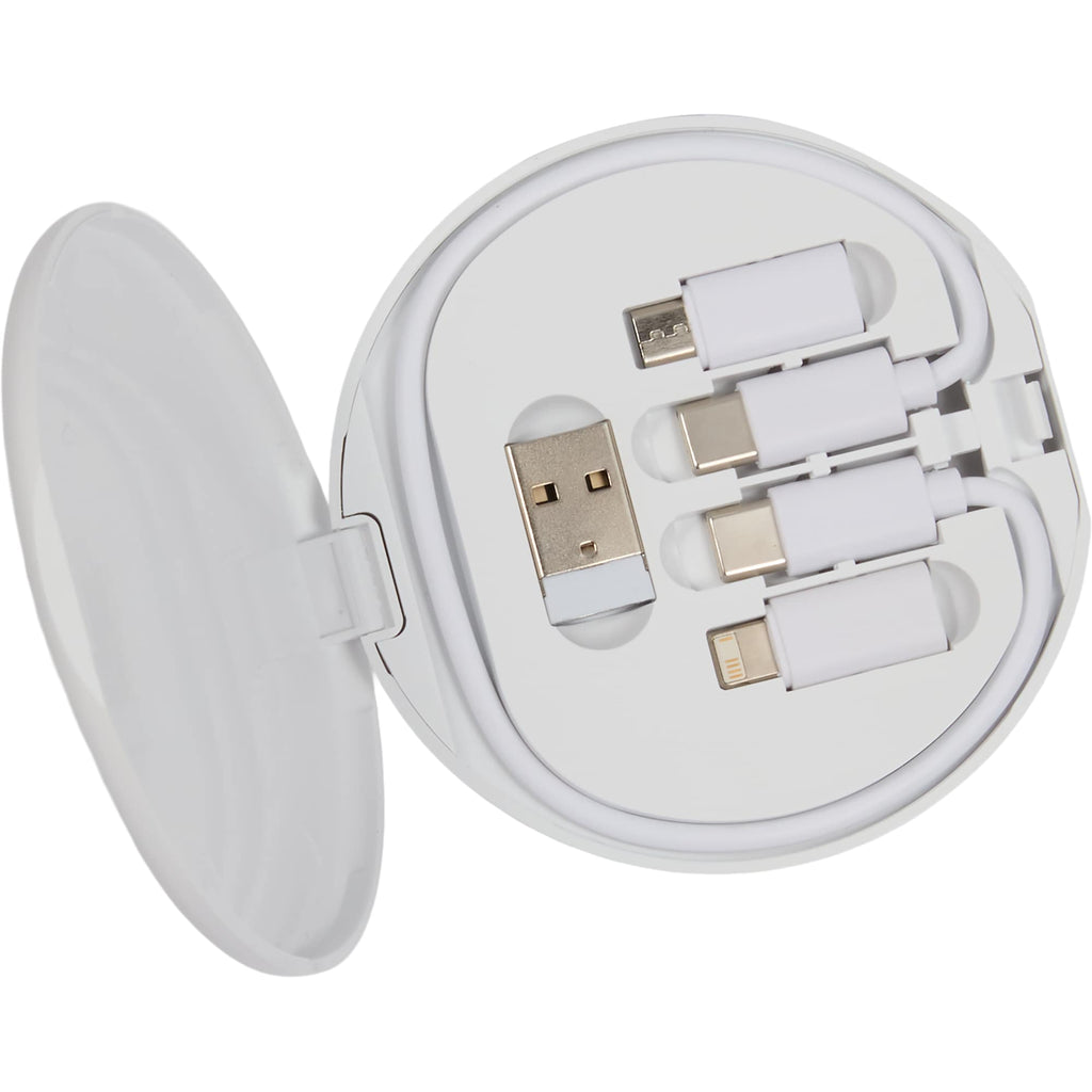 Pad Pal Wireless Charger with Hidden Cable Kit, 15W Full Color - White - Open 2