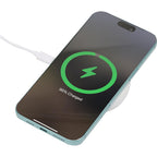 Pad Pal Wireless Charger with Hidden Cable Kit, 15W Full Color - White - Propped