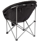 Padded Folding Moon Chair, 400 lb Capacity Transfer - Black - Photo