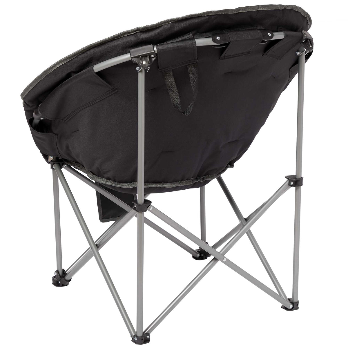 Padded Folding Moon Chair, 400 lb Capacity Transfer - Black - Photo