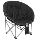 Padded Folding Moon Chair, 400 lb Capacity Transfer - Black - Right Angle 2