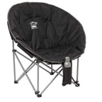 Padded Folding Moon Chair, 400 lb Capacity Transfer - Black - Right Angle