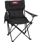 Padded Reclining Camping Chair with Pillow, 400 lb Capacity Transfer - Black - Photo 2
