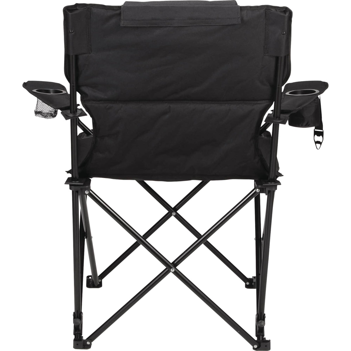 Padded Reclining Camping Chair with Pillow, 400 lb Capacity Transfer - Black - Photo 4