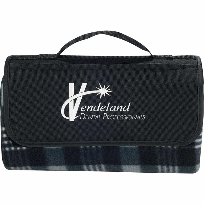 Padded Water-Resistant Picnic Blanket, 47.5 x 52.5 Inches Embroidery