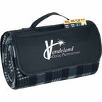 Padded Water-Resistant Picnic Blanket, 47.5 x 52.5 Inches Transfer - Black - Front 2