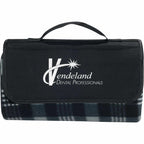 Padded Water-Resistant Picnic Blanket, 47.5 x 52.5 Inches Transfer - Black - Front