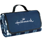 Padded Water-Resistant Picnic Blanket, 47.5 x 52.5 Inches Transfer - Navy - Front