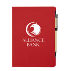 Padfolio with a Weekly Organizer - Red - Silk Screen