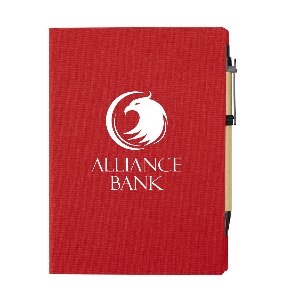 Padfolio with a Weekly Organizer - Red - Silk Screen