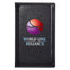 Padfolio with Sticky Notes and Flags, Leather Look Full Color - Black - Full Color