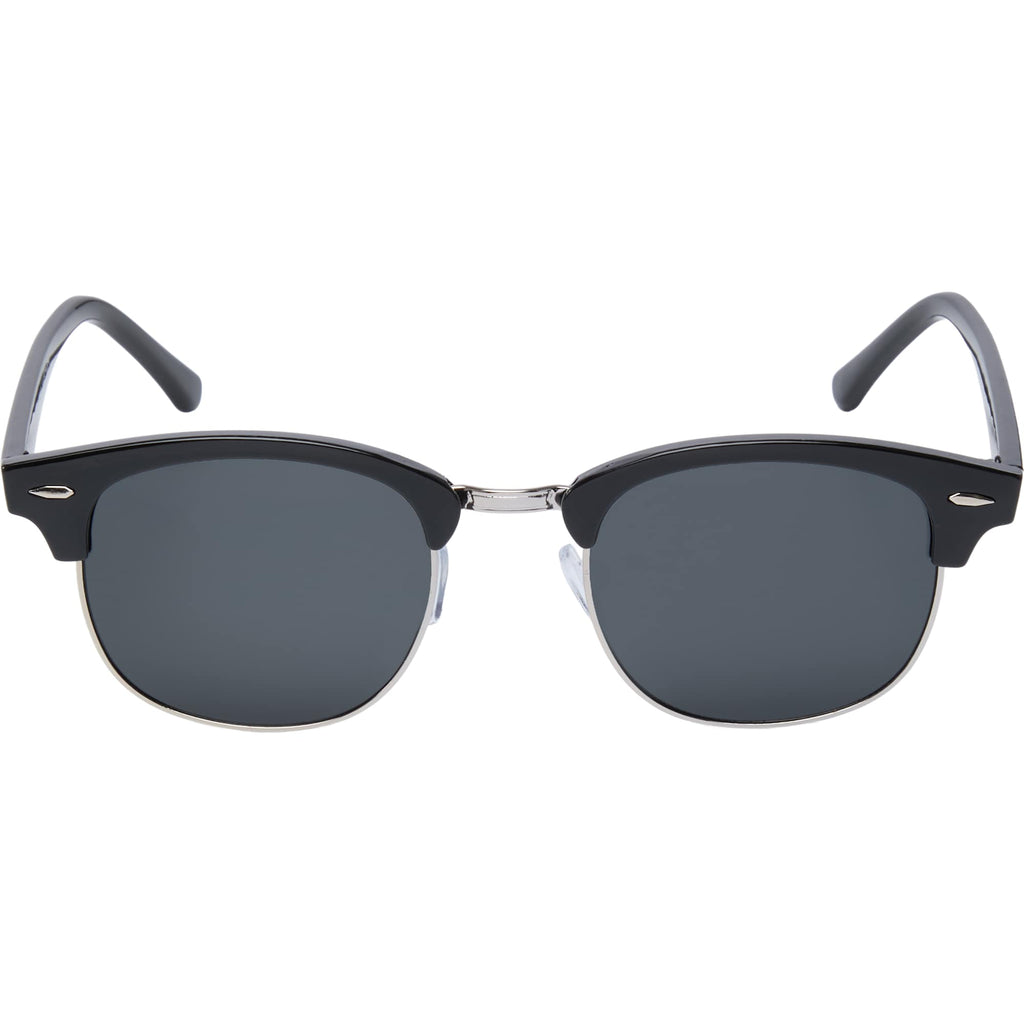 Palmer Retro Club Style Sunglasses with Recycled Frame - Black - Alternate