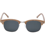 Palmer Retro Club Style Sunglasses with Recycled Frame - Wood - Alternate