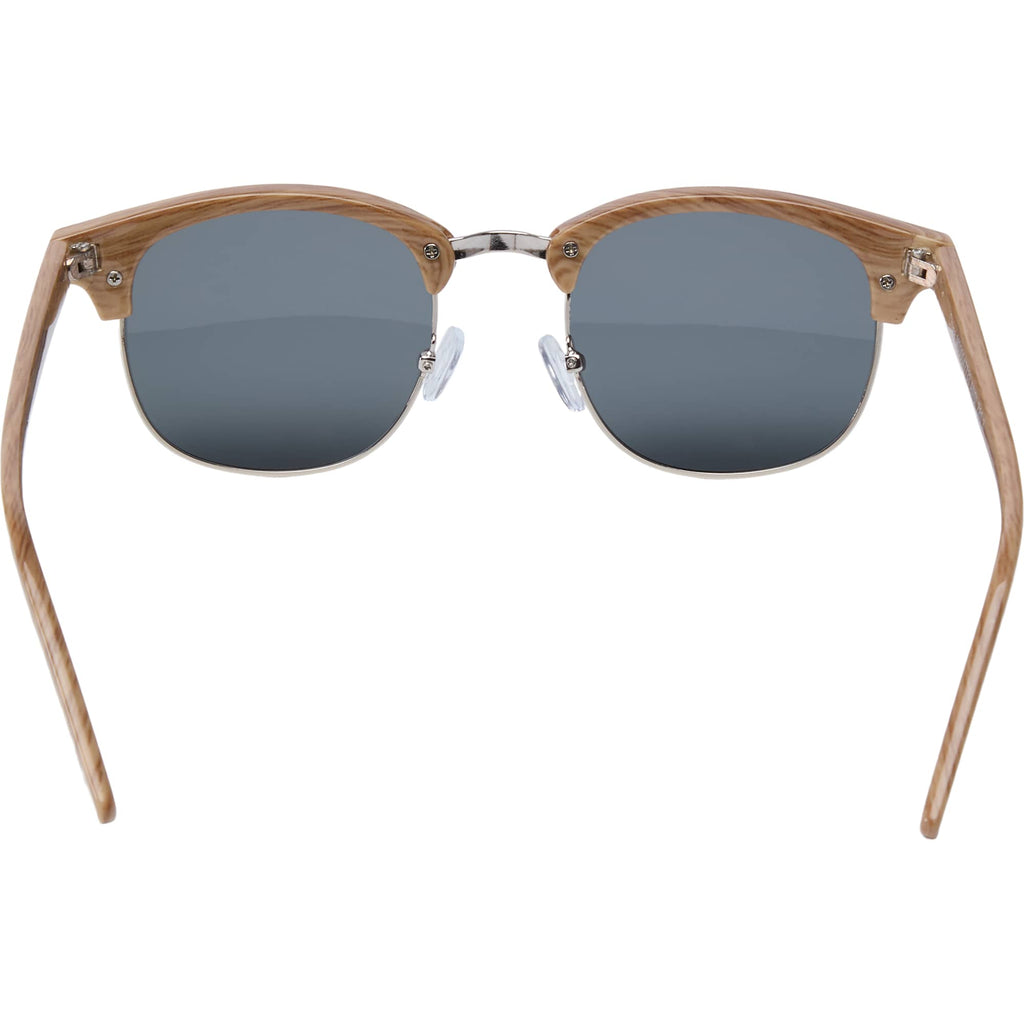Palmer Retro Club Style Sunglasses with Recycled Frame - Wood - Back