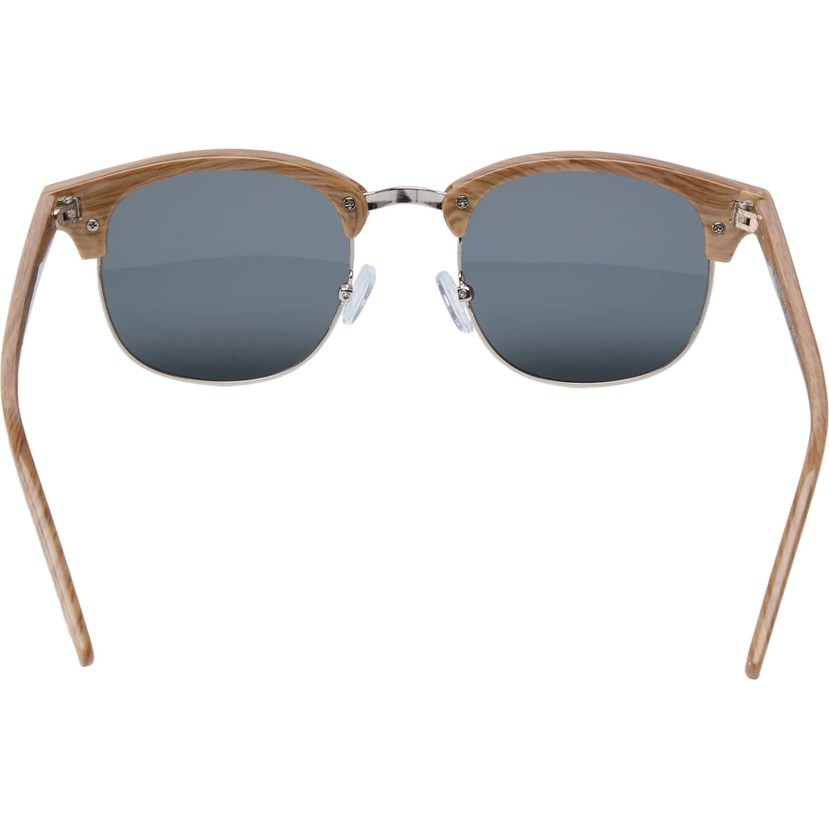 Palmer Retro Club Style Sunglasses with Recycled Frame - Wood - Back