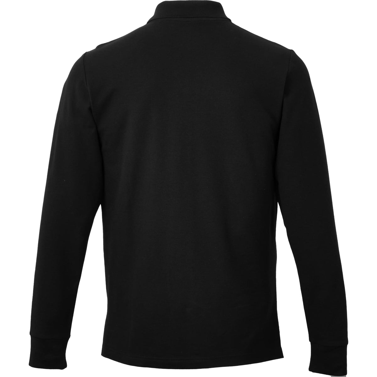 Palo Long Sleeve Cotton Pique Polo for Men Transfer - Black - Back